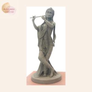 Krishna con cuore scolpito all'interno con mantra di Krishna - Sabrina Papa